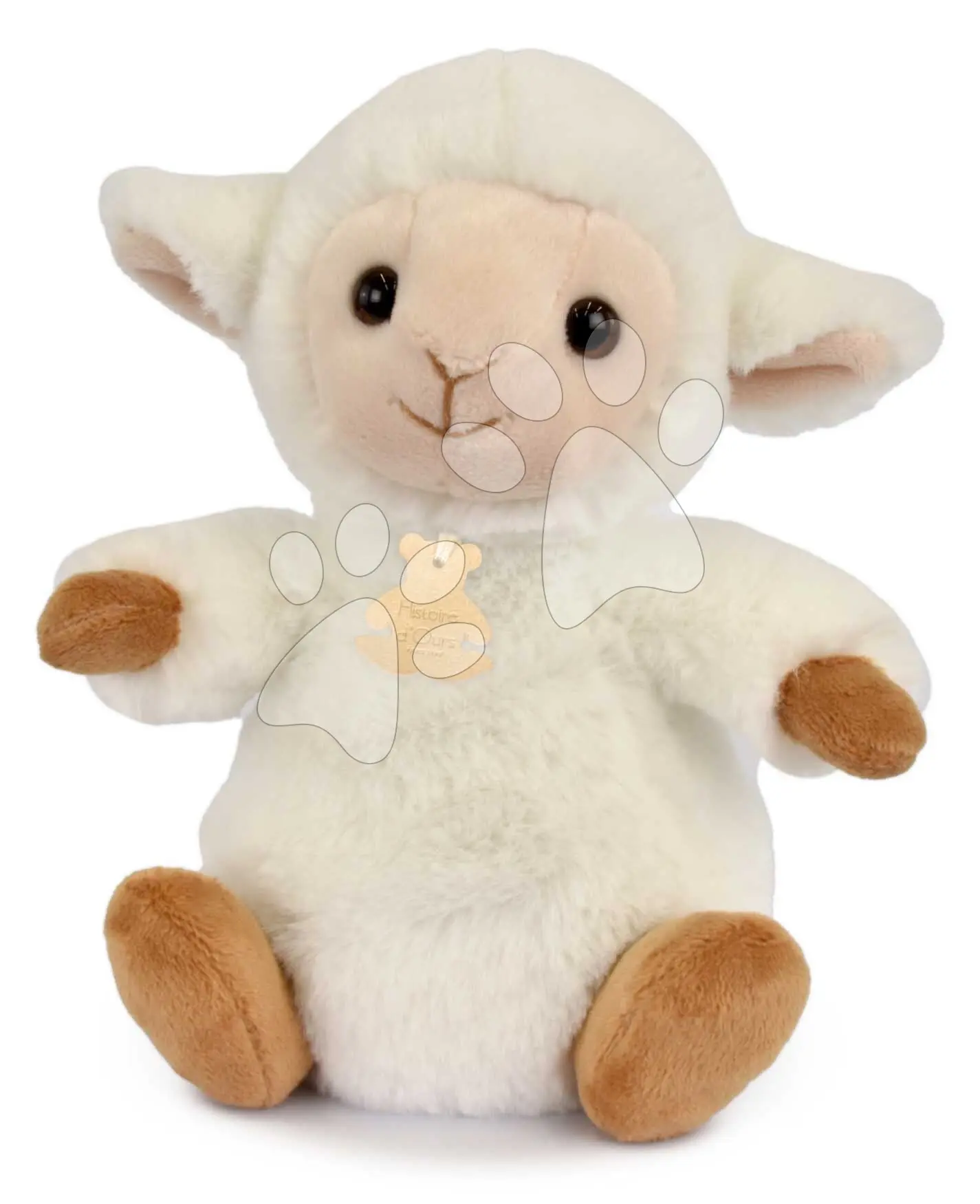 Plyšová ovečka The Soft Stretch Lamb Histoire d’Ours bílá 20 cm od 0 měsíců
