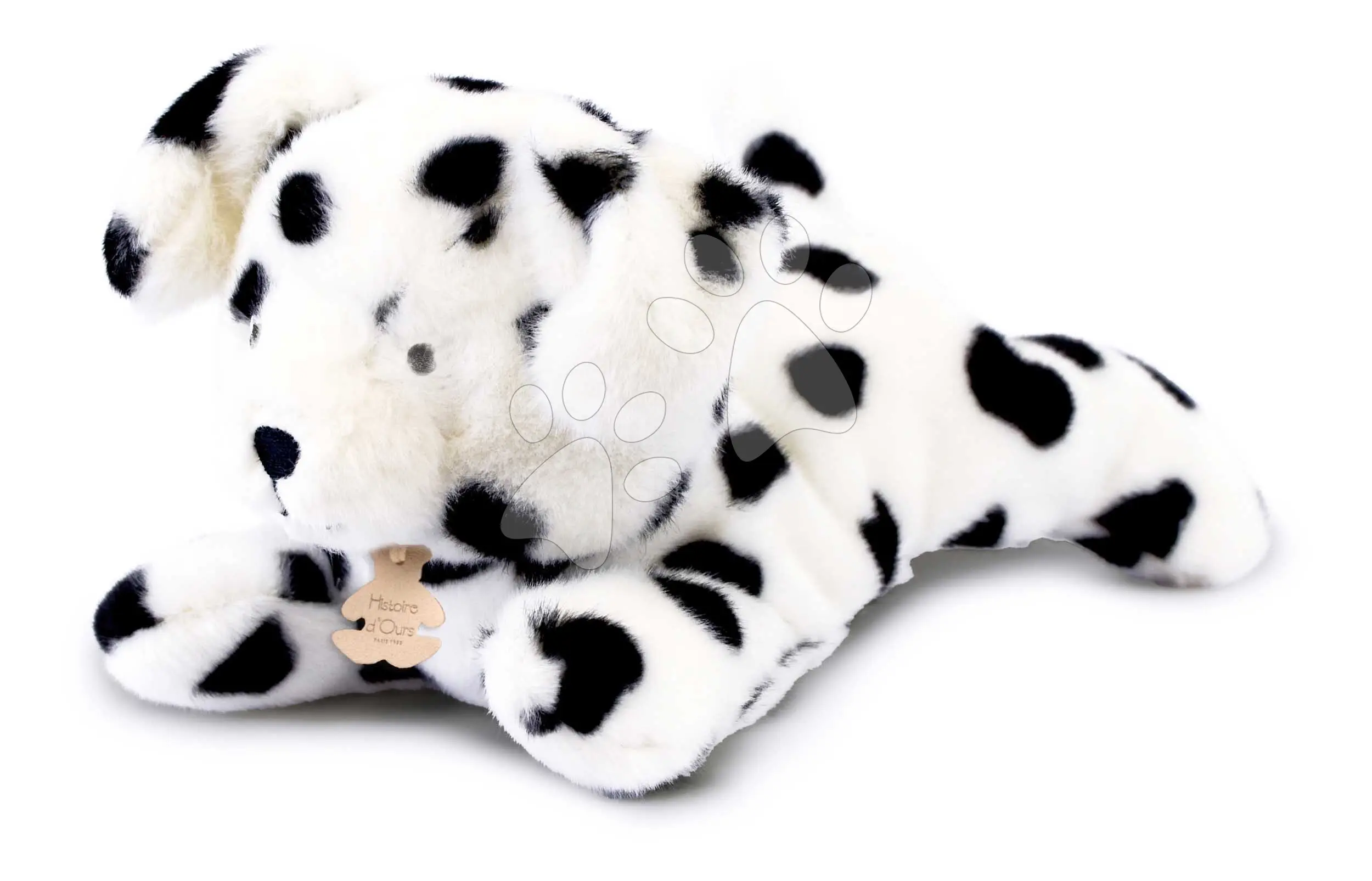 Plyšový pejsek dalmatin s těžkým bříškem P'tit Relax Dalmatian Histoire d’ Ours černo-bílý 22 cm od 0 měsíců
