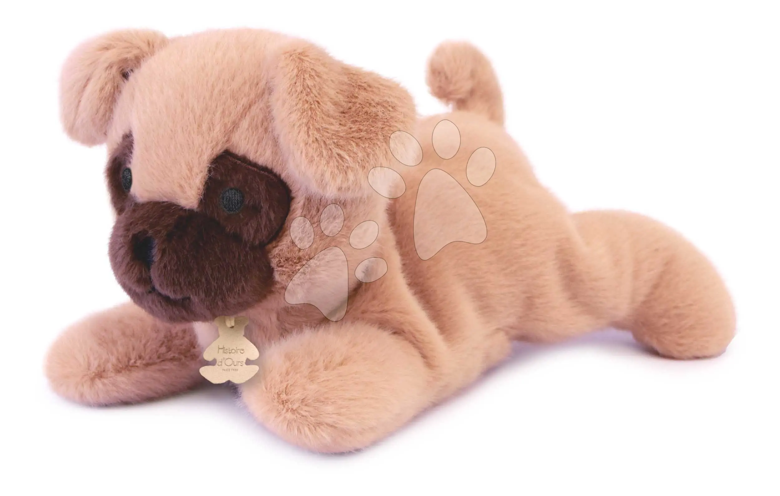 Plyšový pejsek s těžkým bříškem P'tit Relax Beige Dog Histoire d’ Ours béžový 22 cm od 0 měsíců