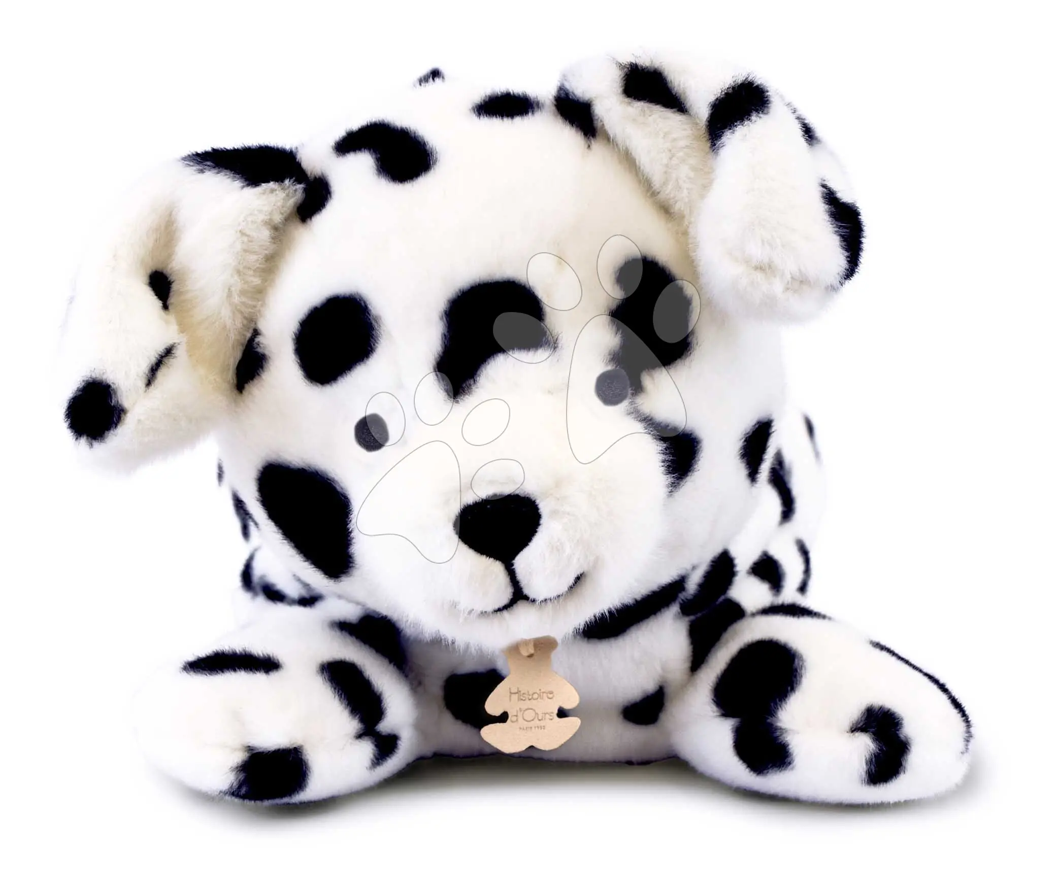 Plyšový pejsek dalmatin s těžkým bříškem P'tit Relax Dalmatian Histoire d’ Ours černo-bílý 30 cm od 0 měsíců
