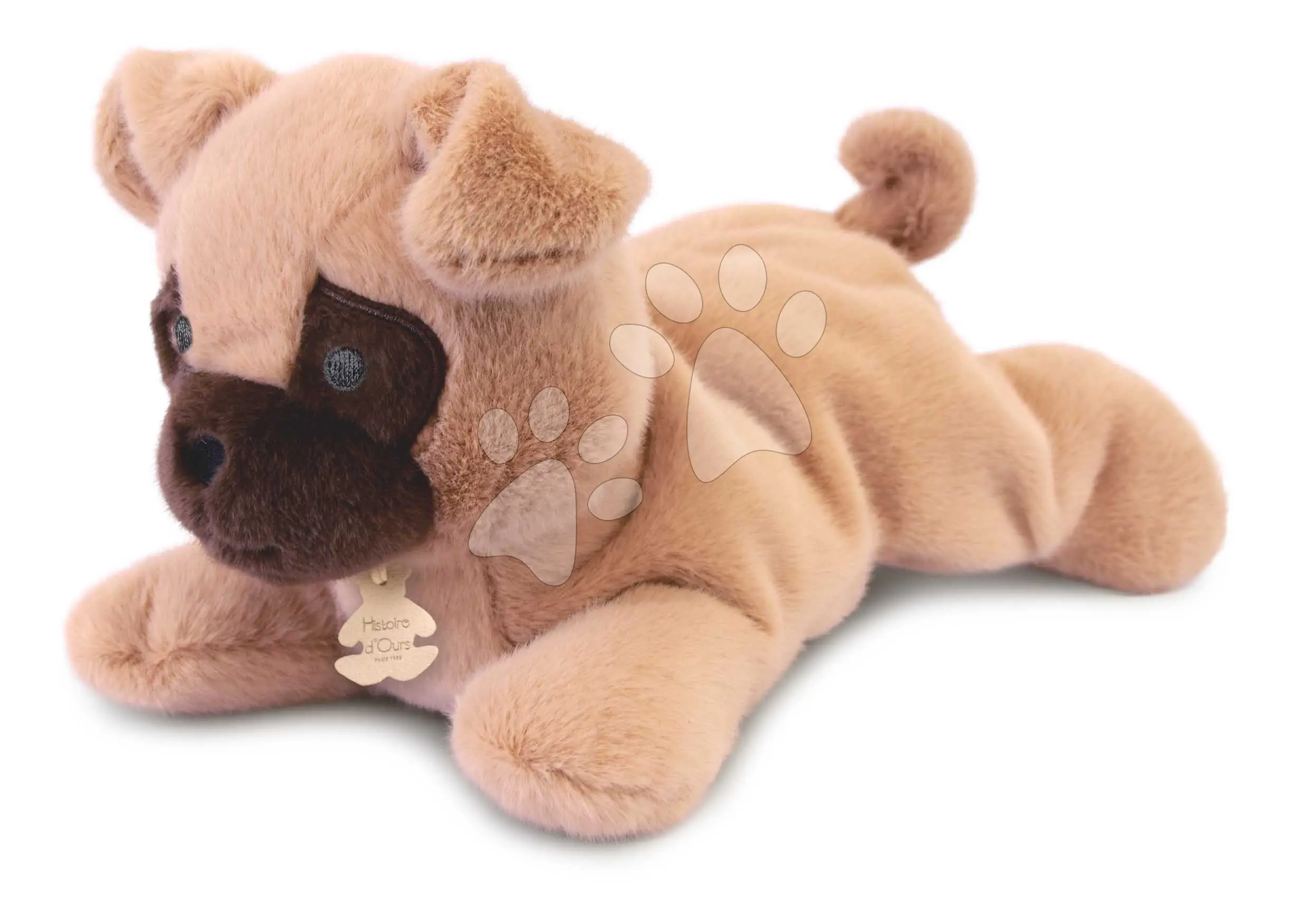 Plyšový pejsek s těžkým bříškem P'tit Relax Beige Dog Histoire d’ Ours béžový 30 cm od 0 měsíců
