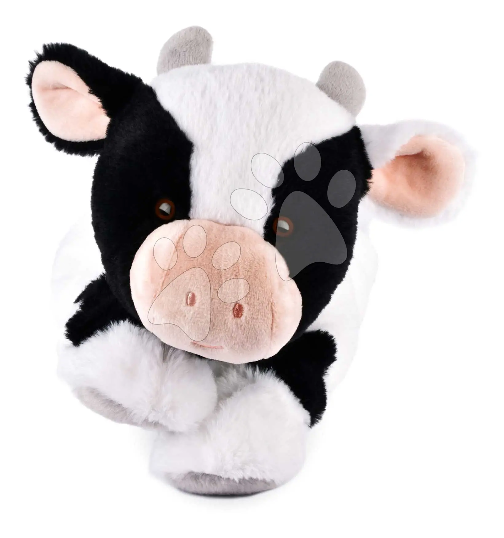 Plyšová kravička The Soft Stretch Cow Histoire d’Ours černo-bílá 40 cm od 0 měsíců