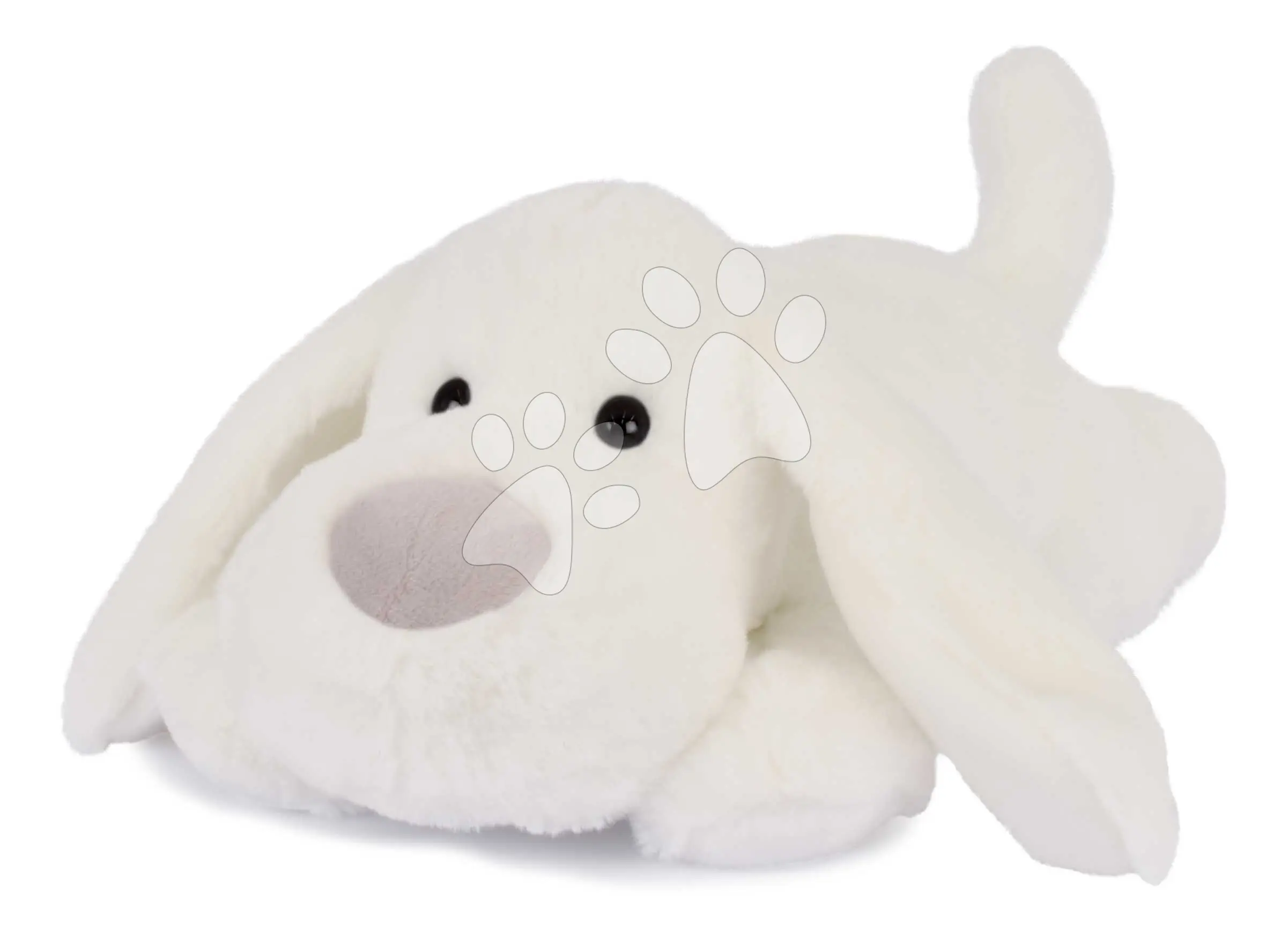 Plyšový pejsek The Soft Stretch Dog White Histoire d’Ours bílý 40 cm od 0 měsíců