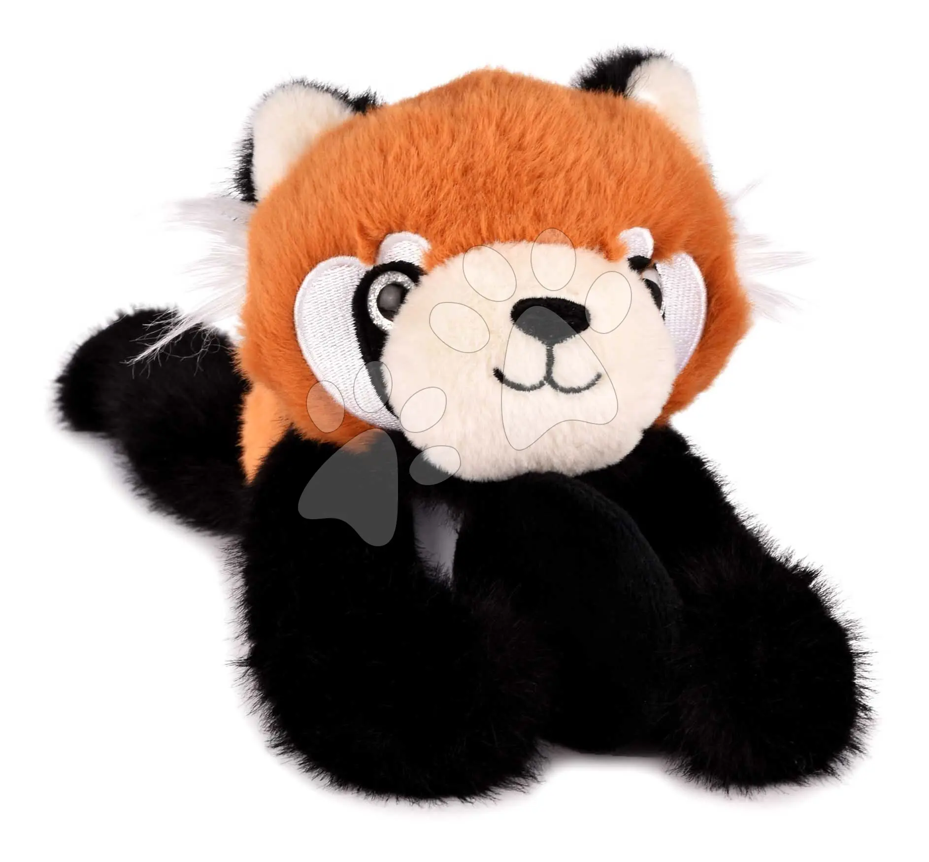 Plyšová panda červená na objímání The Glue Pots Panda Magnetic Histoire d’ Ours magnetická oranžová 30 cm od 24 měsíců