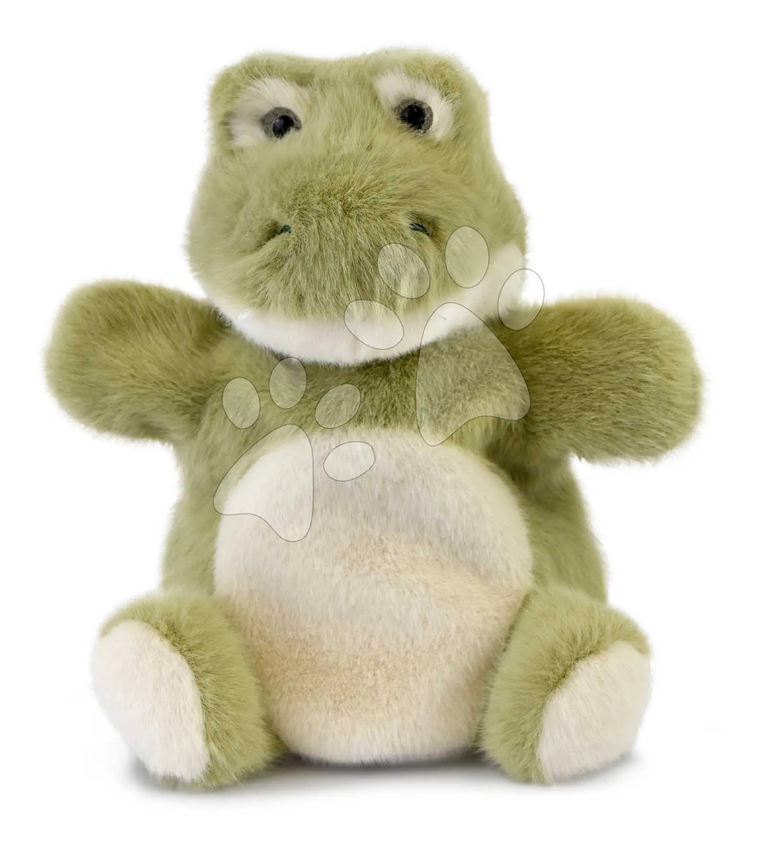 Plyšový krokodýl na loutkové divadlo Croco Puppet Histoire d’ Ours zelený 24 cm od 0 měsíců