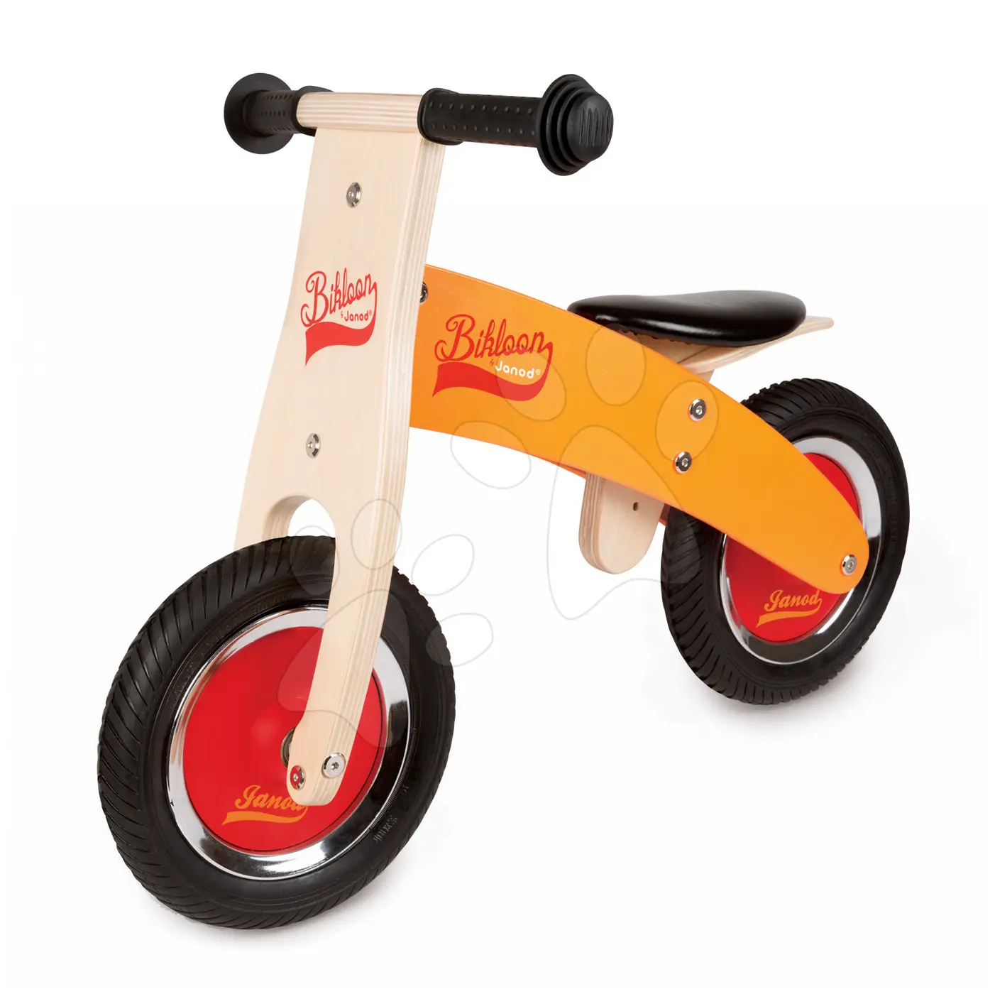 Janod dětský dřevěný balanční kolo Little Bikloon 03263 žlutý