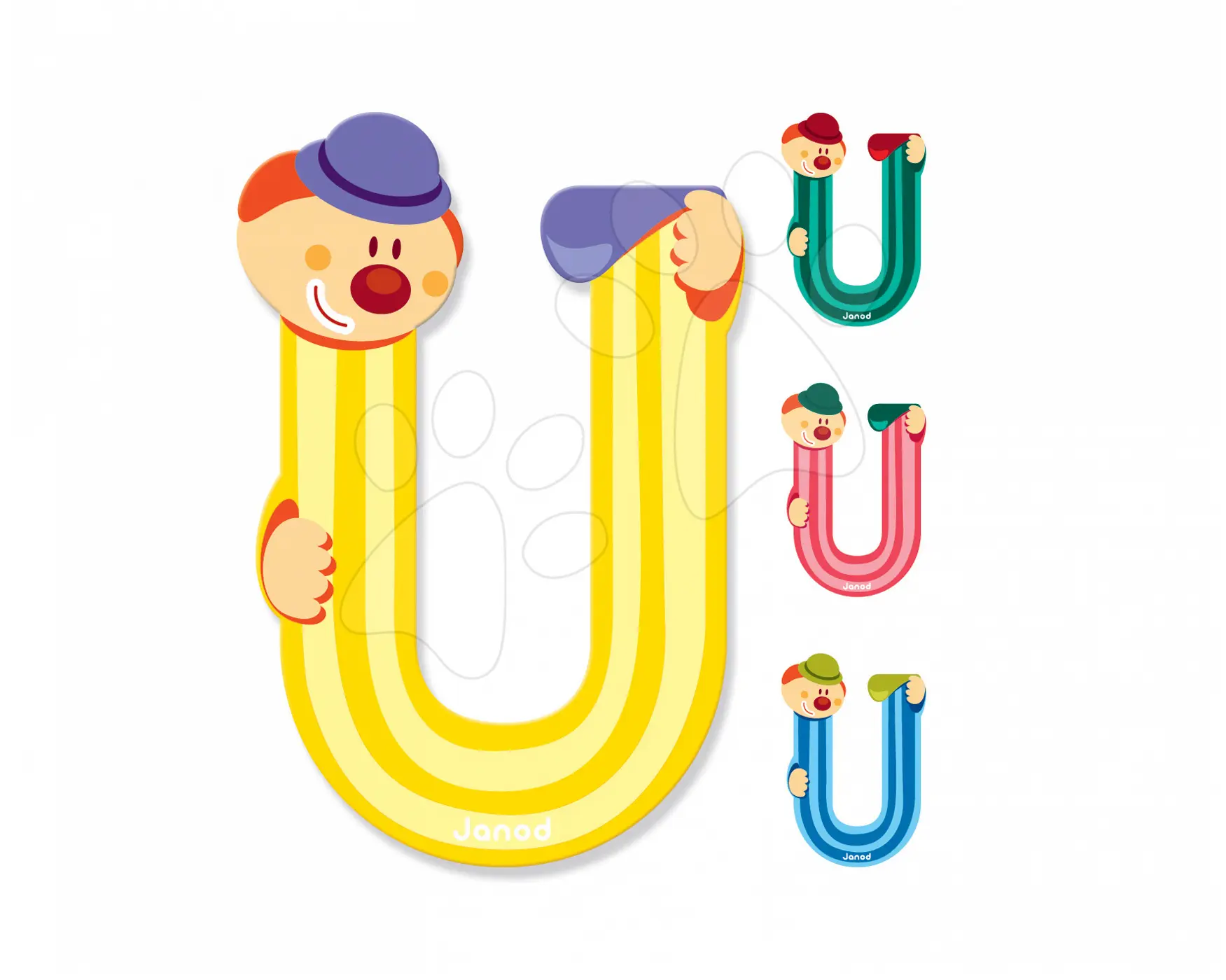 Janod dřevěné písmeno Clown Letter U 04562