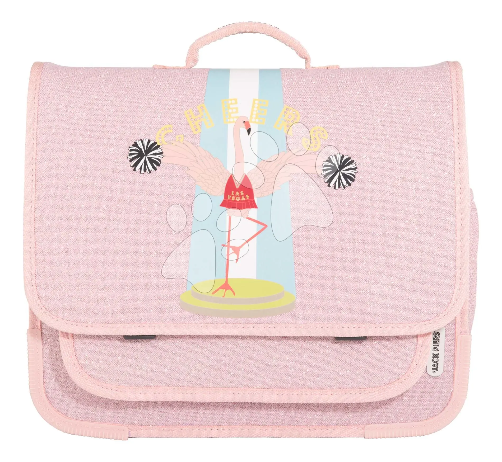 Školní aktovka Schoolbag Paris Large Flamingo Jack Piers ergonomická luxusní provedení od 6 let 32*15*38 cm