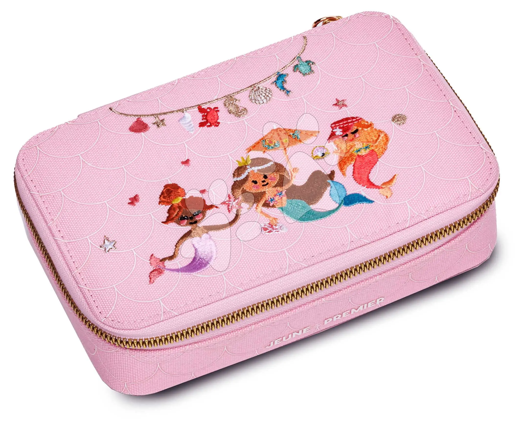 Školní penál Pencil Box Filled Mermaids Jeune Premier ergonomický luxusní provedení 20*7 cm