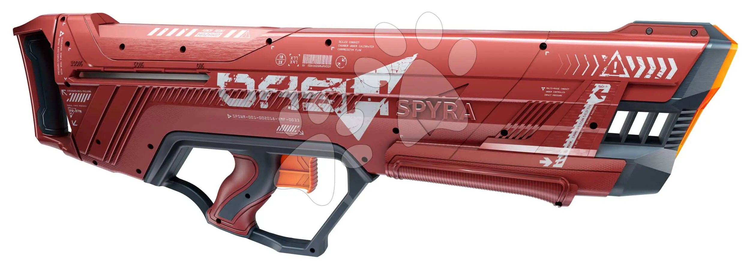 Mechanická vodní pistole SPYRA - SpyraDash Red uni