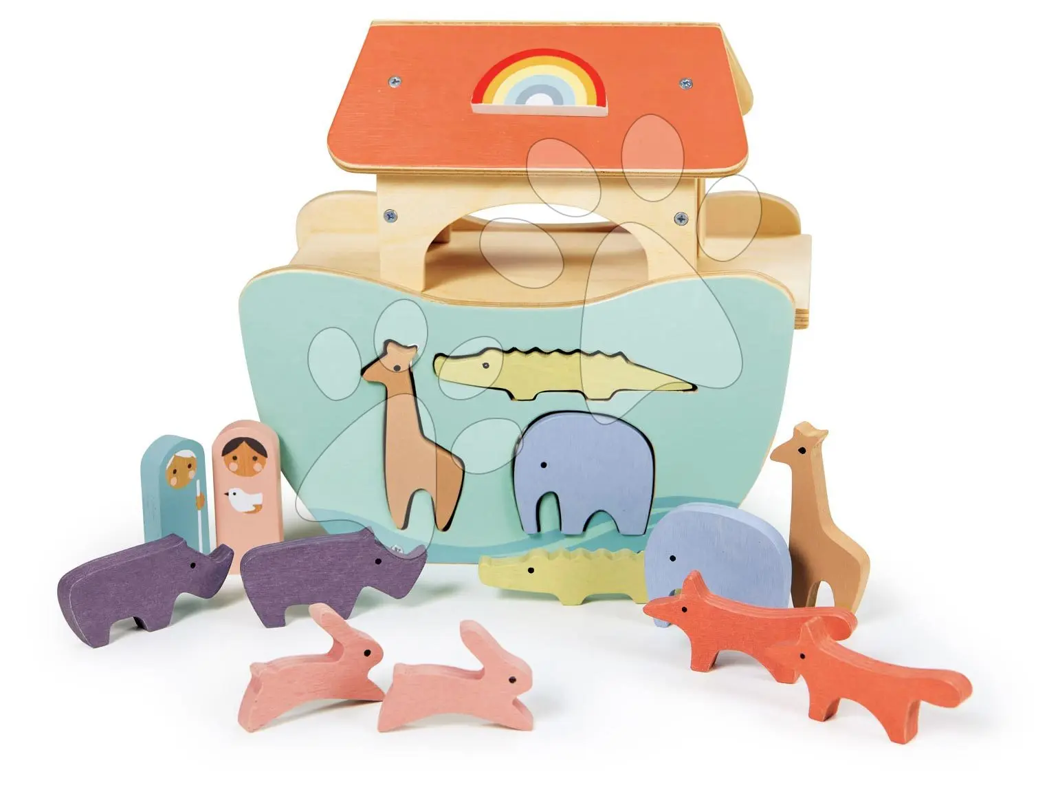 Dřevěná vkládačka Noemova archa Tender Leaf Little Noah's Ark uni