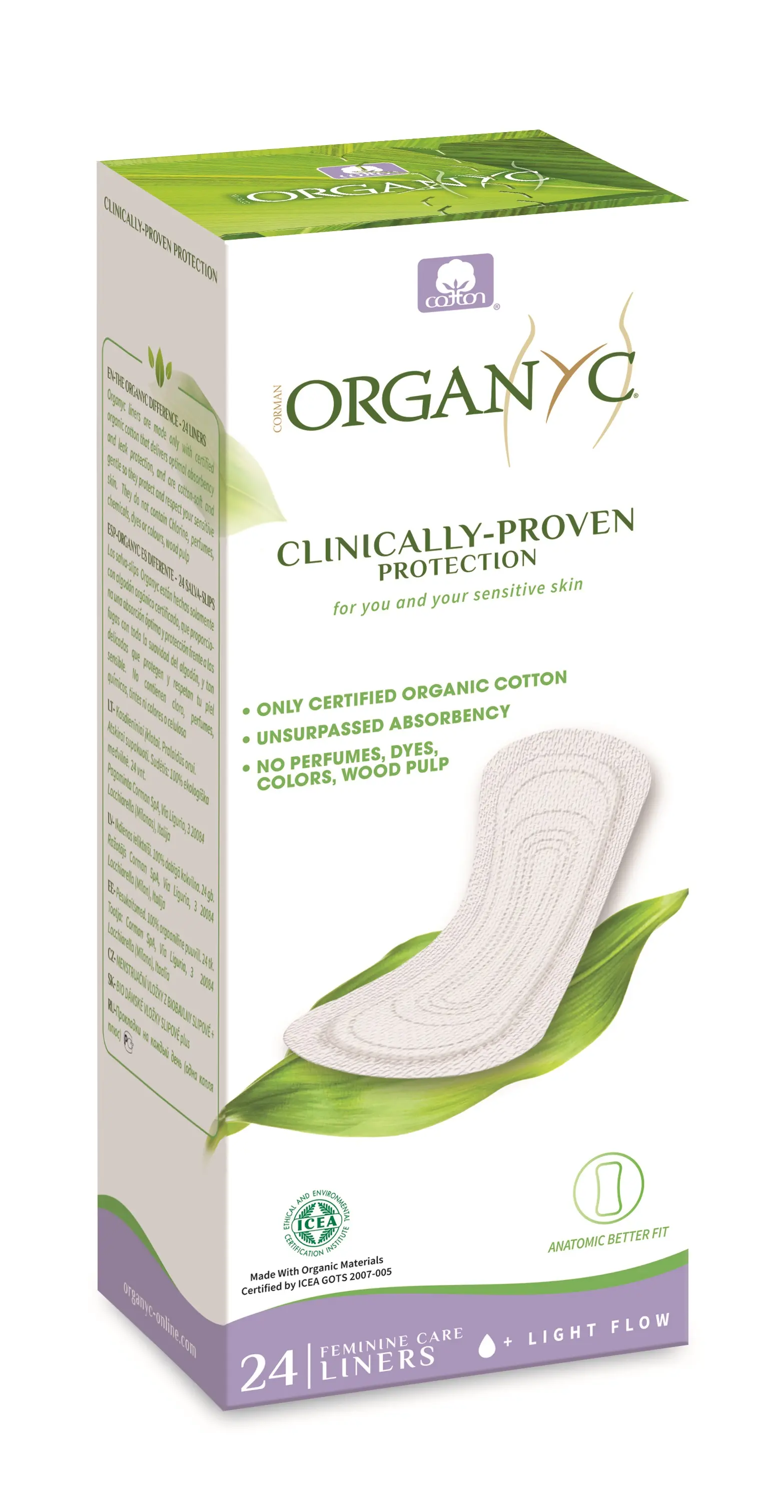 Slipové vložky Organyc Plus 24ks (ORGST24)