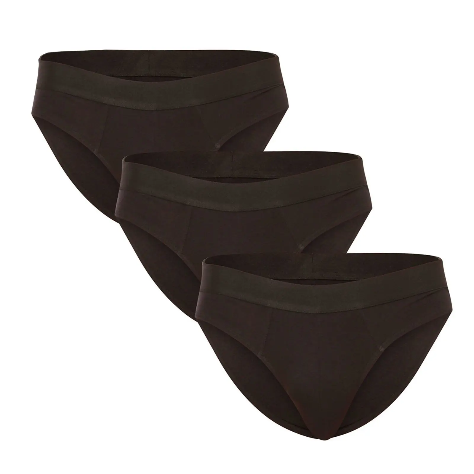 3PACK pánské slipy Nedeto černé (3NDTS001) S