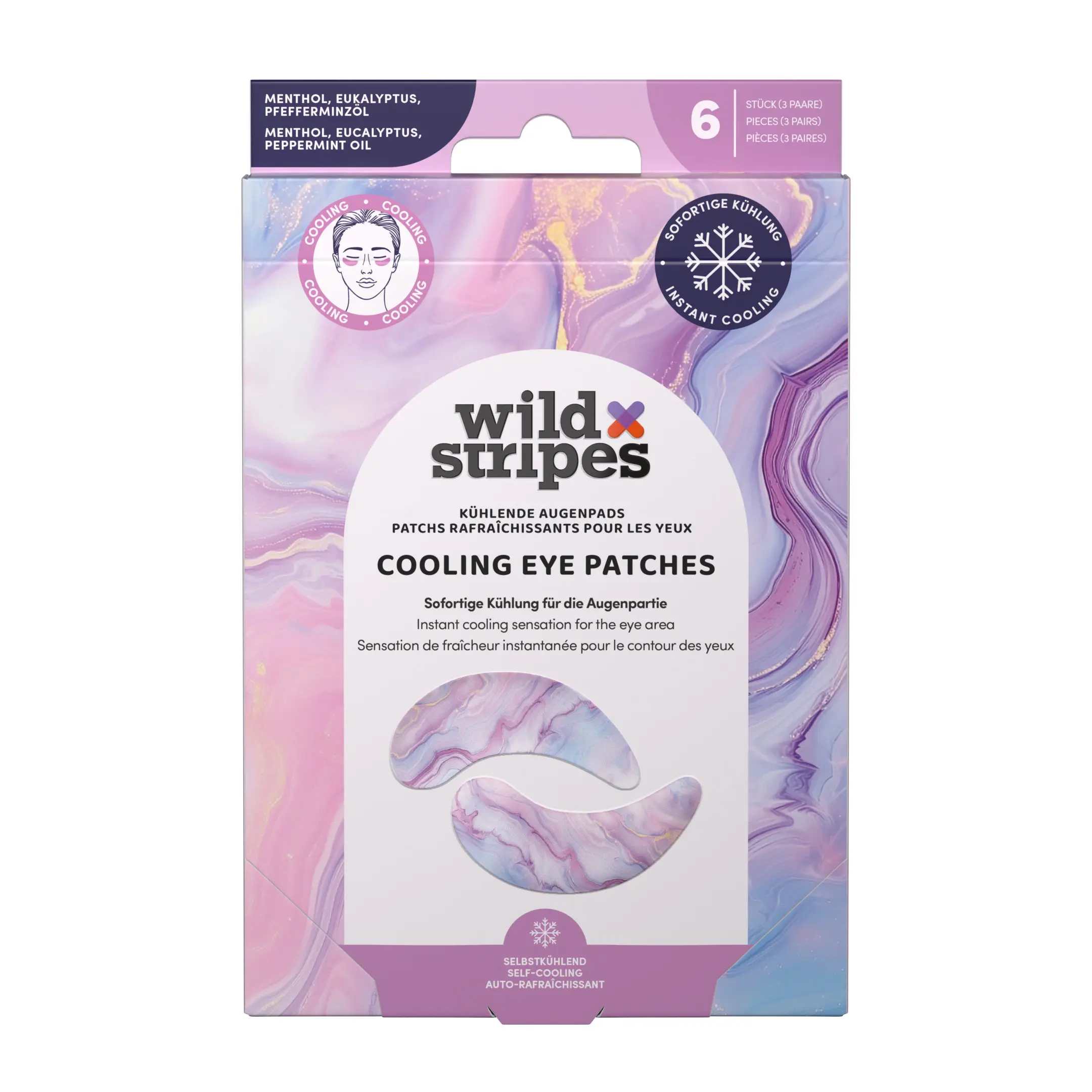 Náplasti Wild Stripes Cooling Eye Patches Marble Rose (WS-EP-RM-101)
