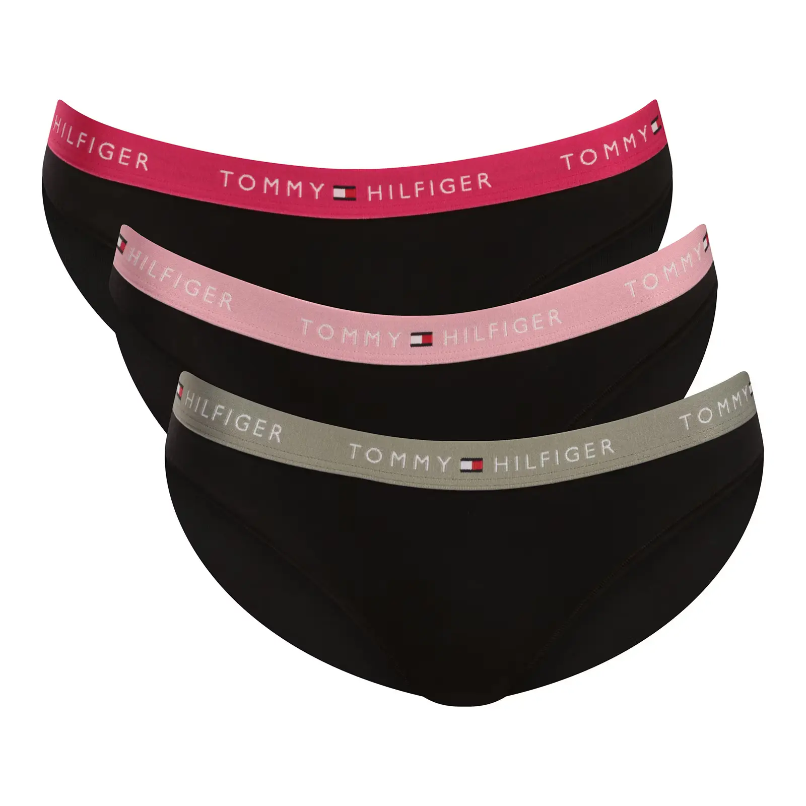 3PACK dámské kalhotky Tommy Hilfiger černé (UW0UW05529 0K7) XL