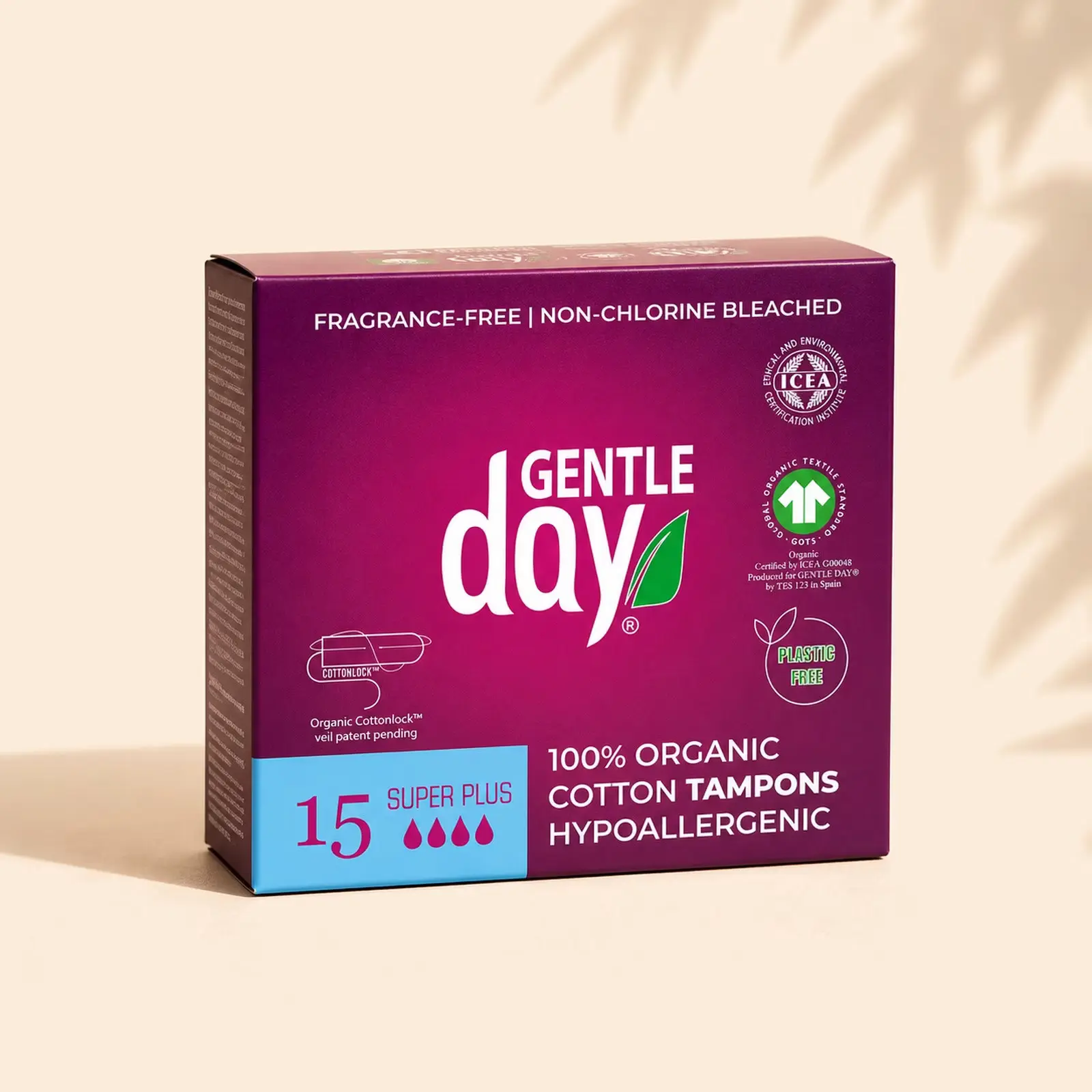 Organické tampony Gentle Day Super Plus 15ks (GD65)