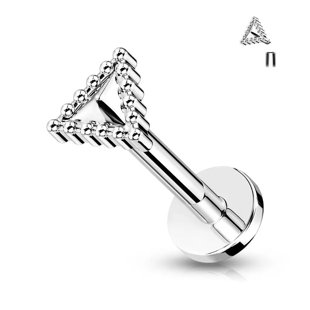 S4U Labreta / cartilage piercing - trojúhelník (1,2 x 6 mm) - LB0037ST-1206