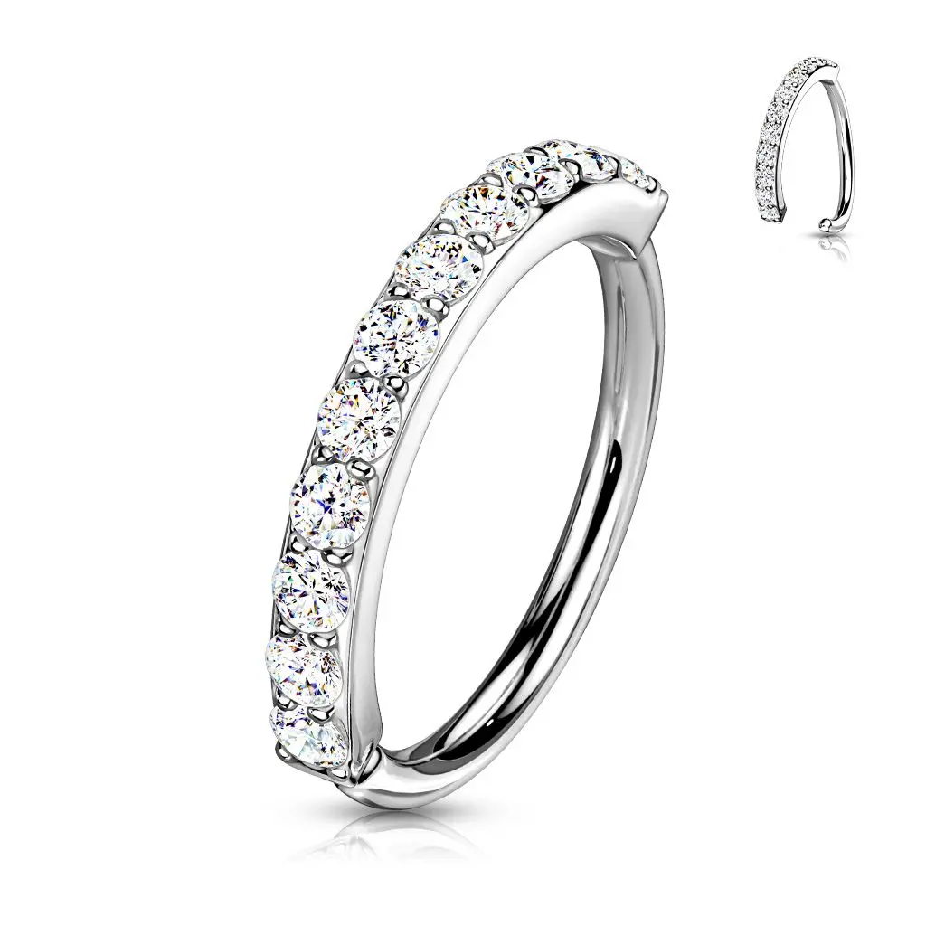 Piercing do nosu / ucha se zirkony - NS0047ST-1210