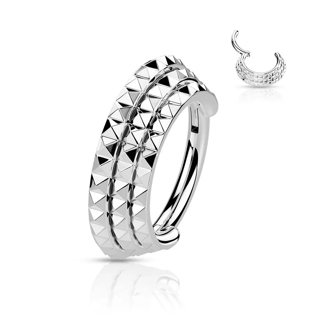 Ocelový piercing do nosu - septum - NS0050-ST