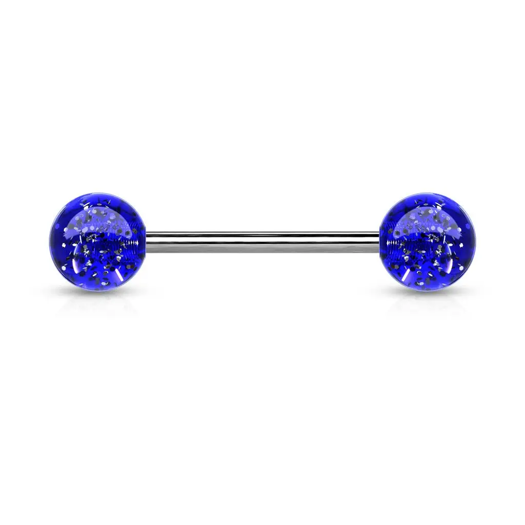 Piercing do jazyka akrylát (modrá) - PJ01148-B