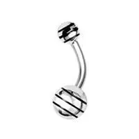 Piercing do pupíku - banánek s pruhy