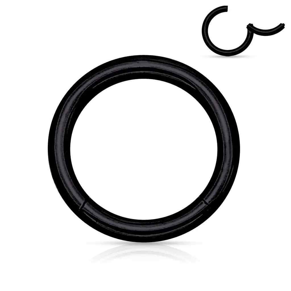 Piercing segment kruh - černý (1,6 x 8 mm) - K01039K-1608