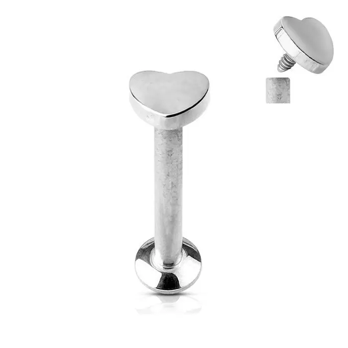 S4U Piercing do brady - labreta, srdíčko (1,2 x