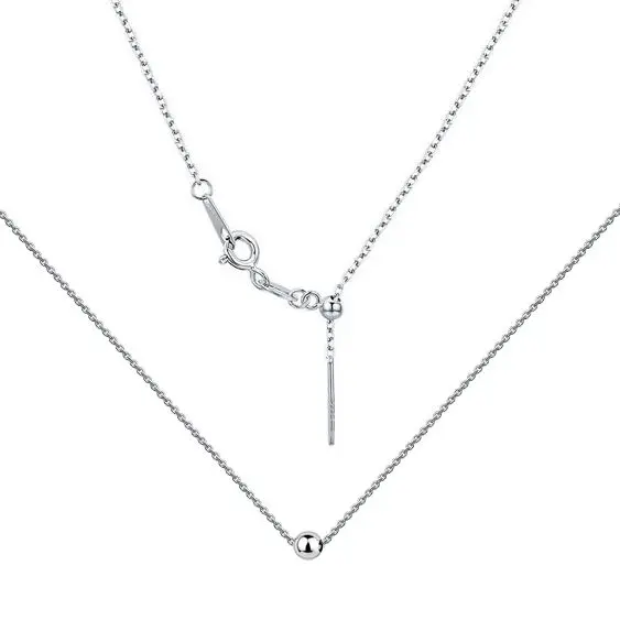 NUBIS Stříbrný očkový náhrdelník s kuličkou 4 mm - NB-2194