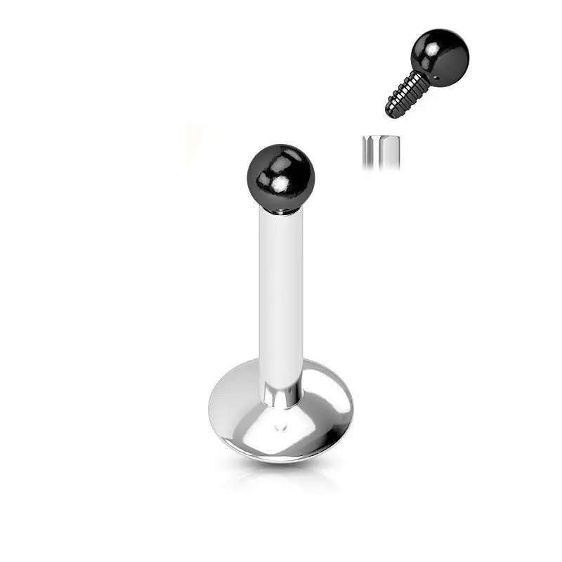 S4U Piercing do brady, černá kulička (1,2 x 8 mm) - LB01082K-1208