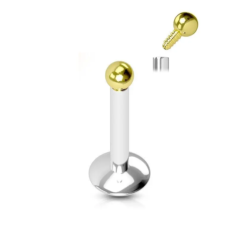 S4U Piercing do brady, zlatá kulička (1,2 x