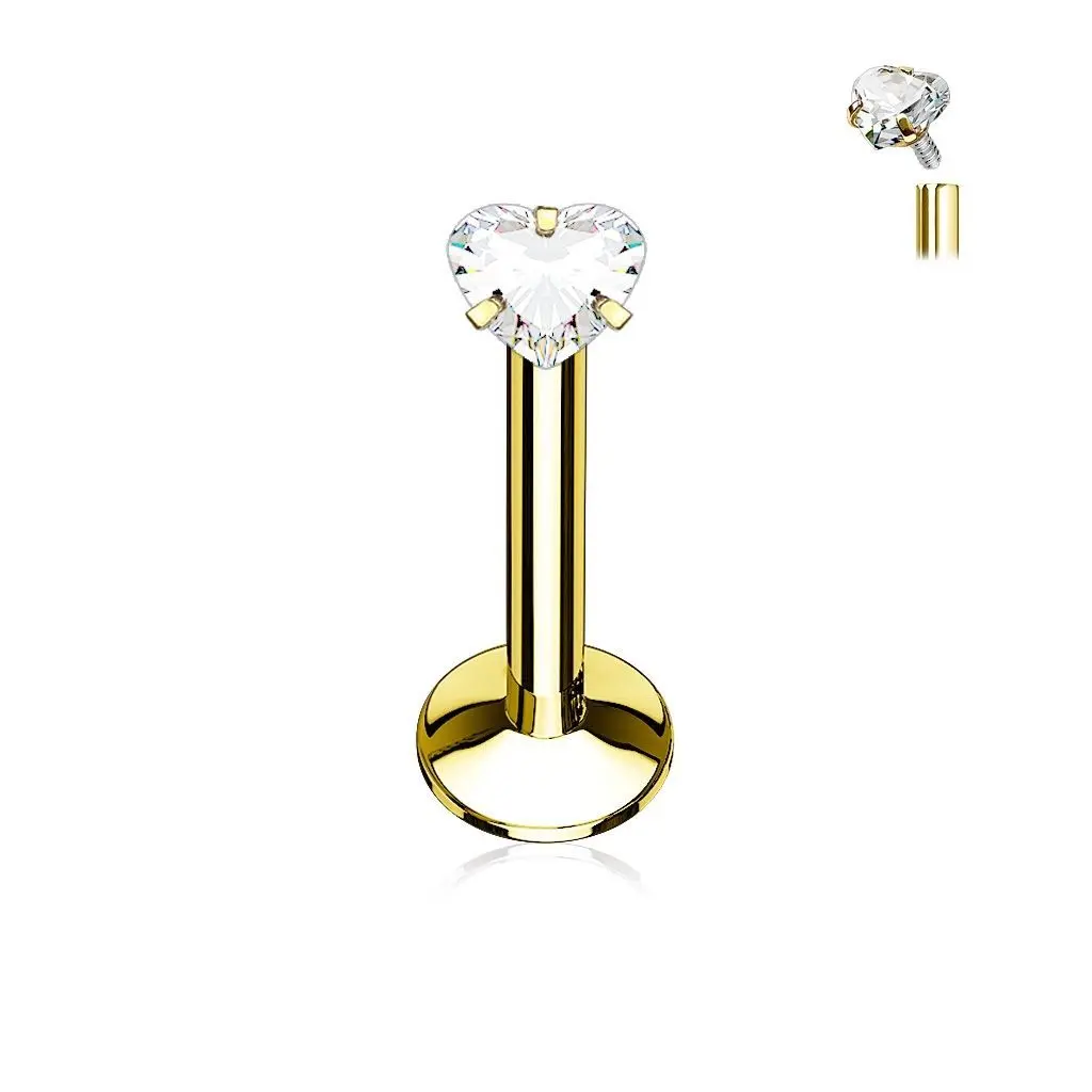 S4U Piercing do brady zlacený (1,2 x 6 mm) - LB01085GD-1206