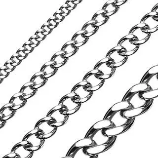 S4U Ocelový řetízek, šíře 7,5 mm (60 cm) - OPE1092-075-60