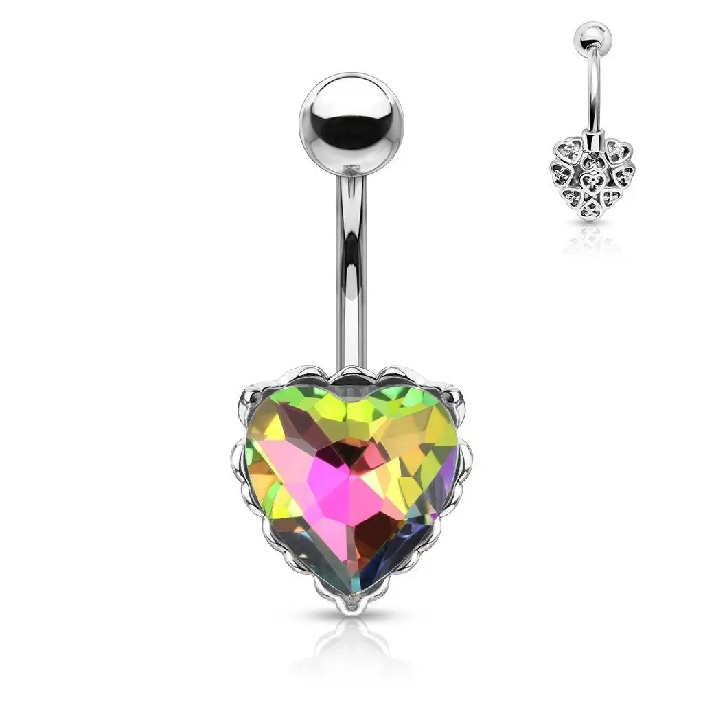 Piercing do pupíku srdíčko (vitrail medium) - WP01339-VM