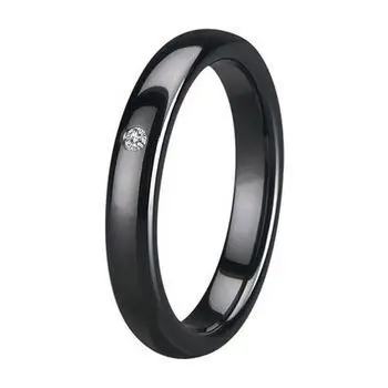 NUBIS KM1010-4 Dámský keramický prsten černý, šíře 4 mm