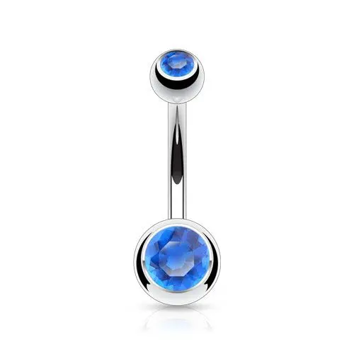 Piercing do pupíku - banánek malý (tmavě modrá) - BS1005-B