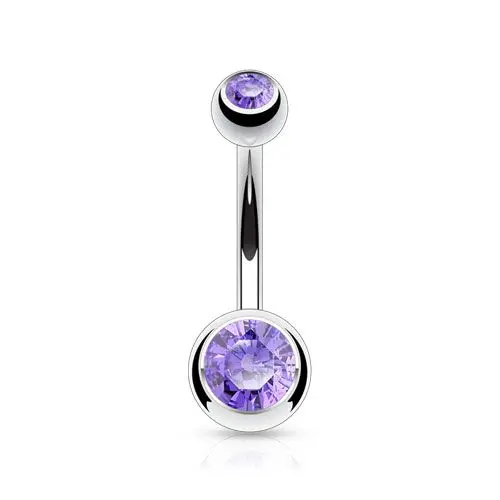Piercing do pupíku - banánek malý (světle fialová) - BS1005-TZ