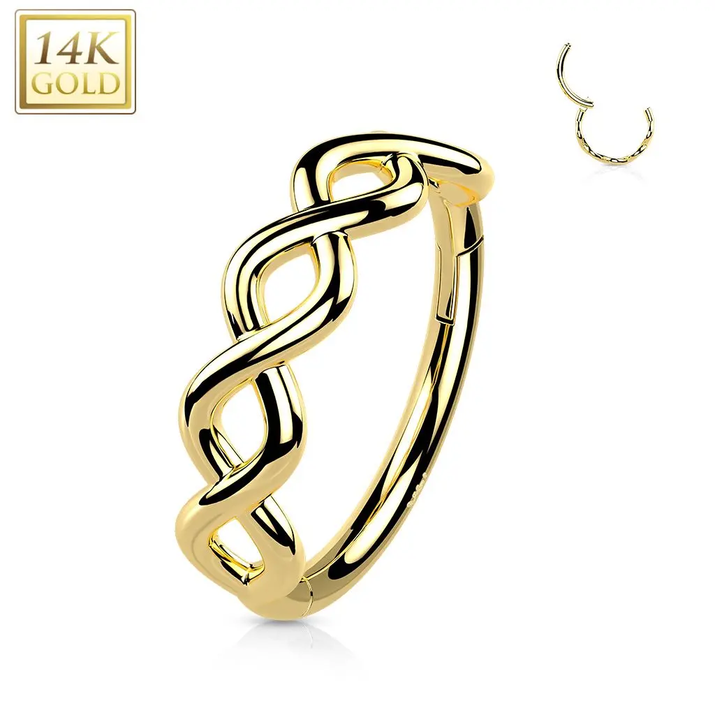 S4U Zlatý piercing - segment kruh, Au 585/1000 - ZL01231-YG