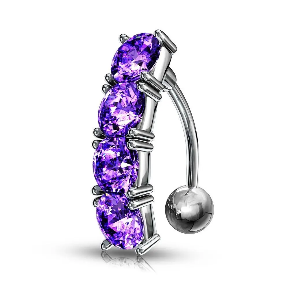 Piercing do pupíku s kamínky