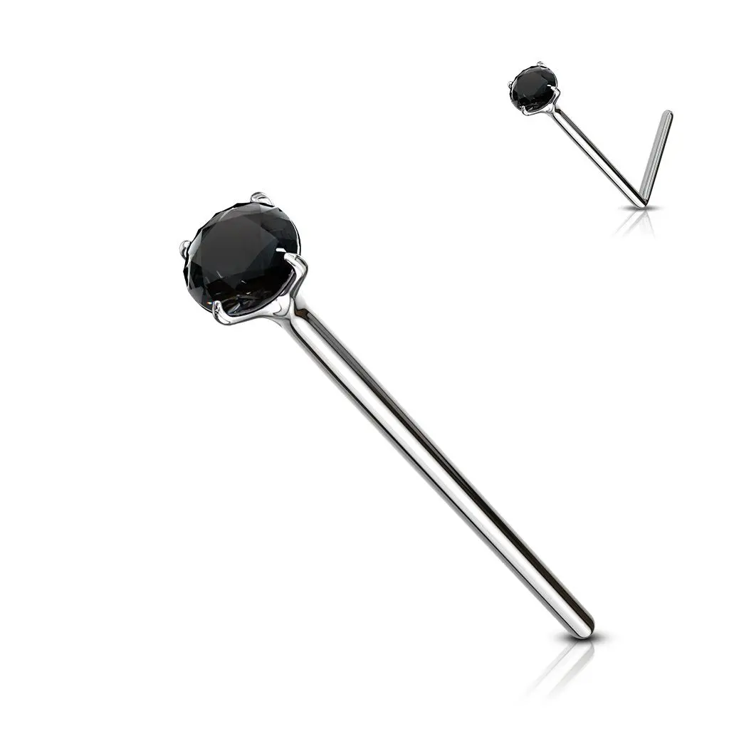 Variabilní piercing do nosu (černá) - N01079-K