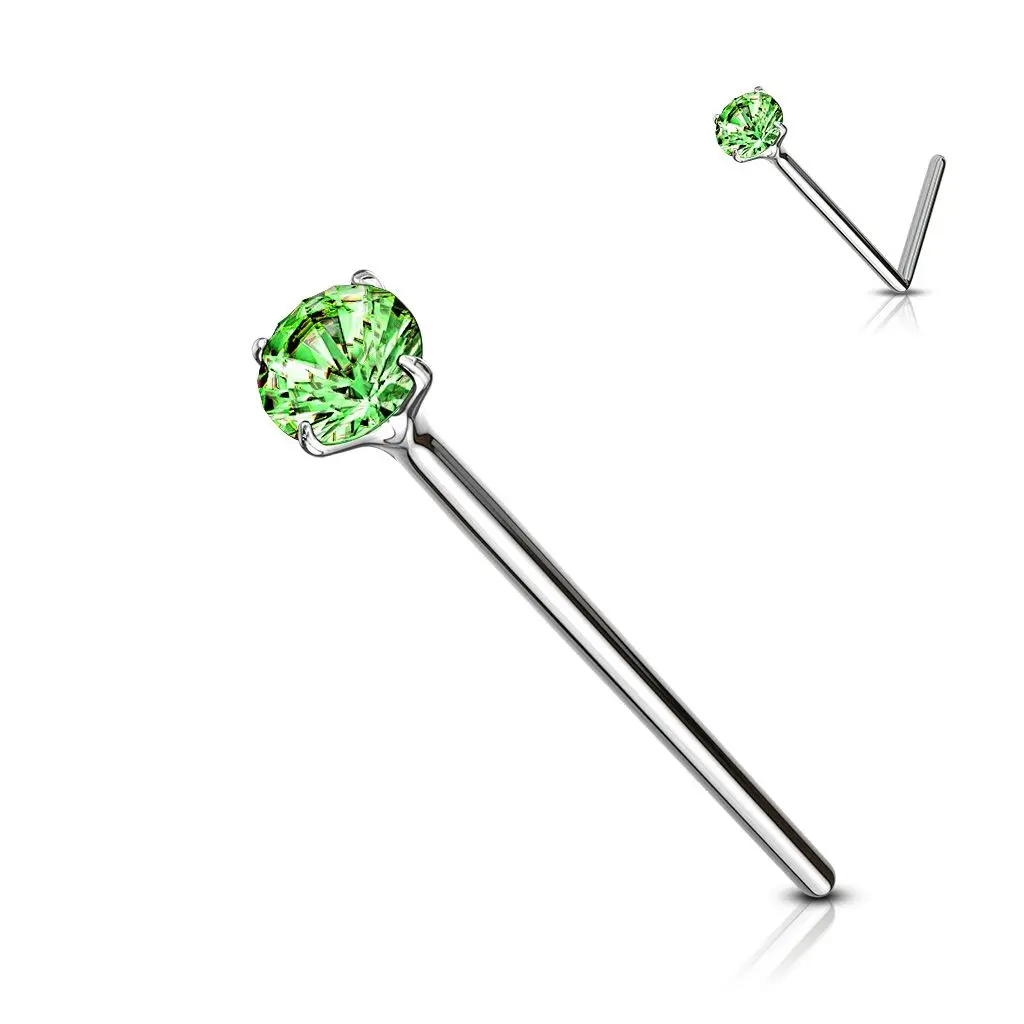 Variabilní piercing do nosu (zelená) - N01079-G