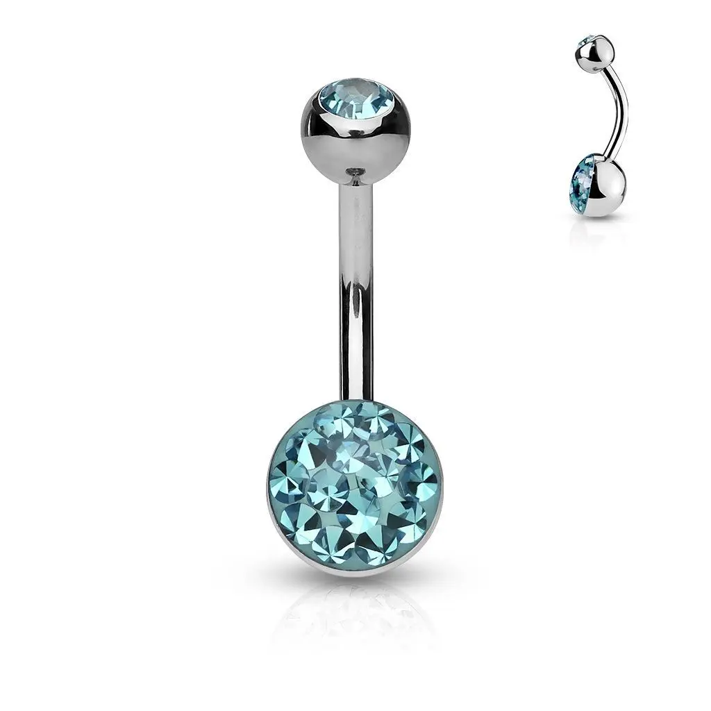 Piercing do pupíku zdobený Crystals from Swarovski