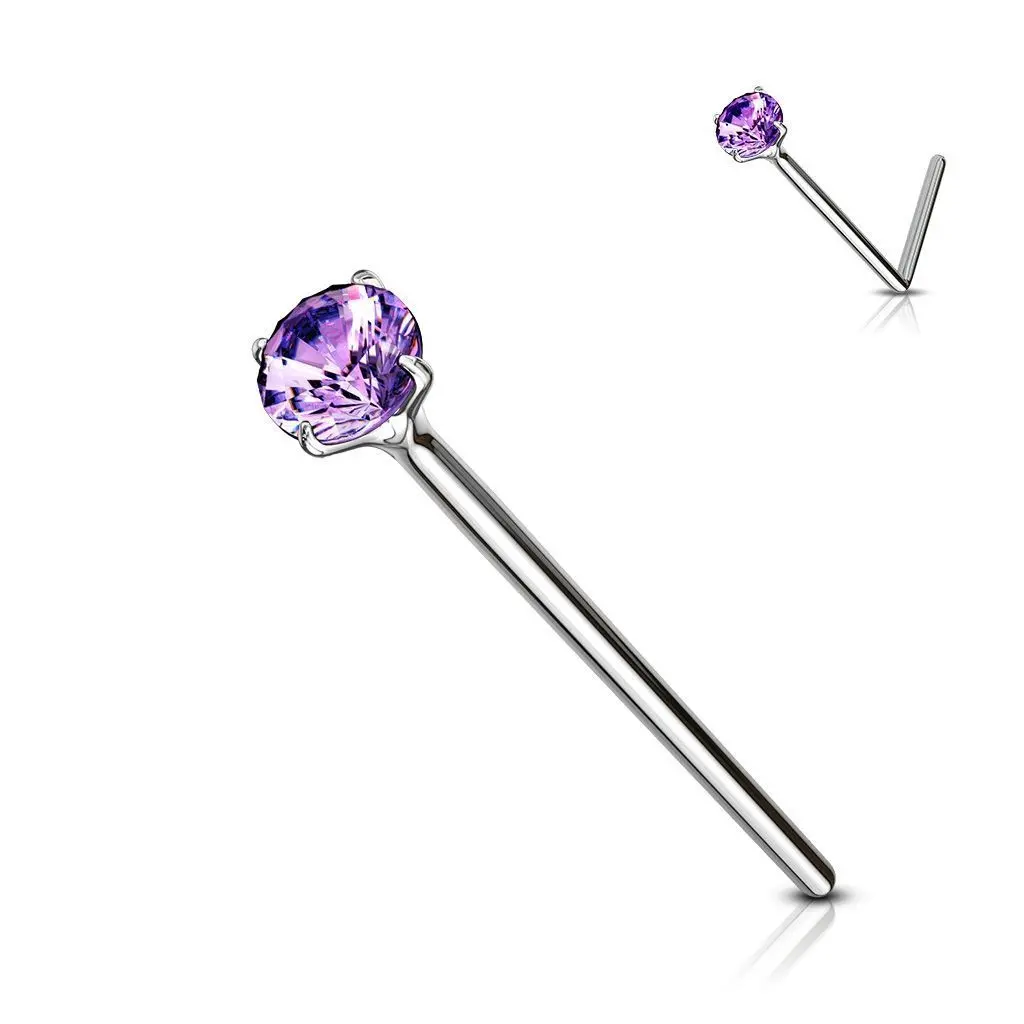 Variabilní piercing do nosu (fialová) - N01079-A