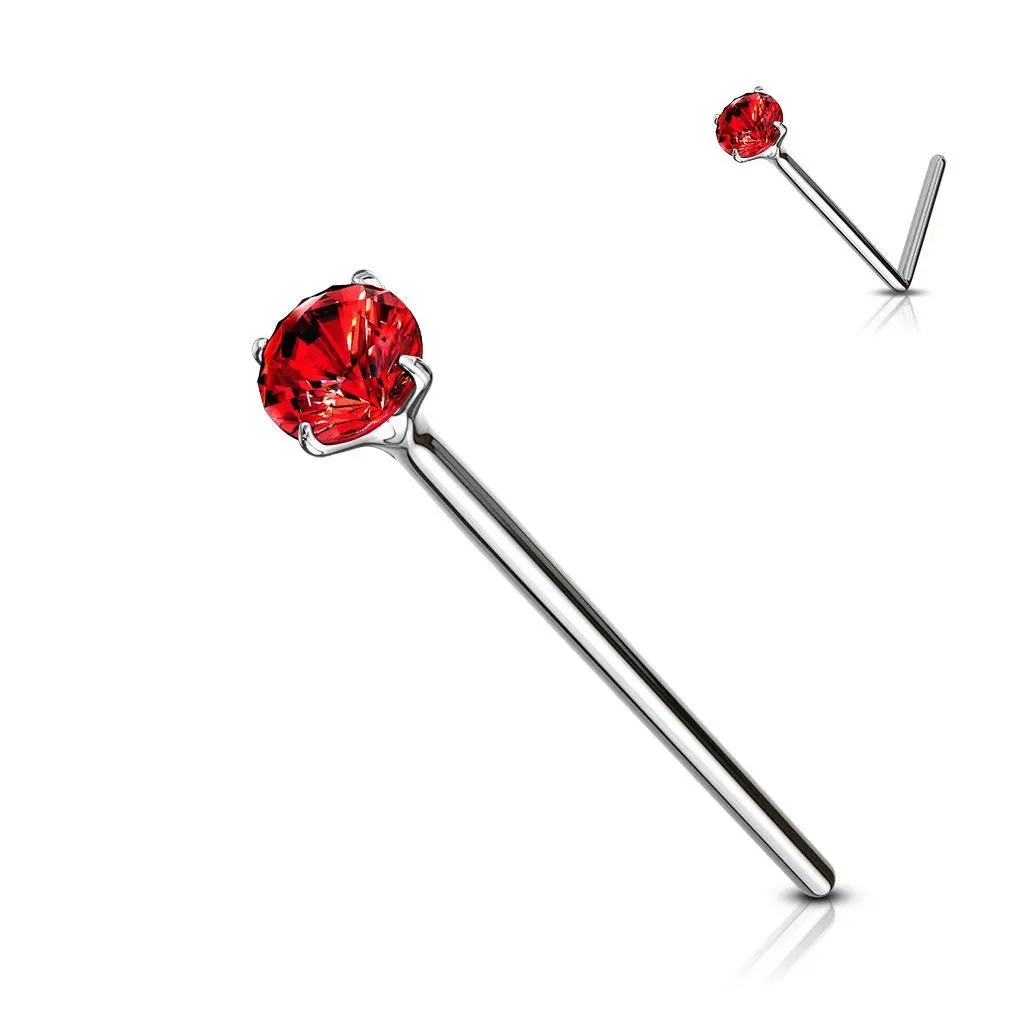 Variabilní piercing do nosu (červená) - N01079-R