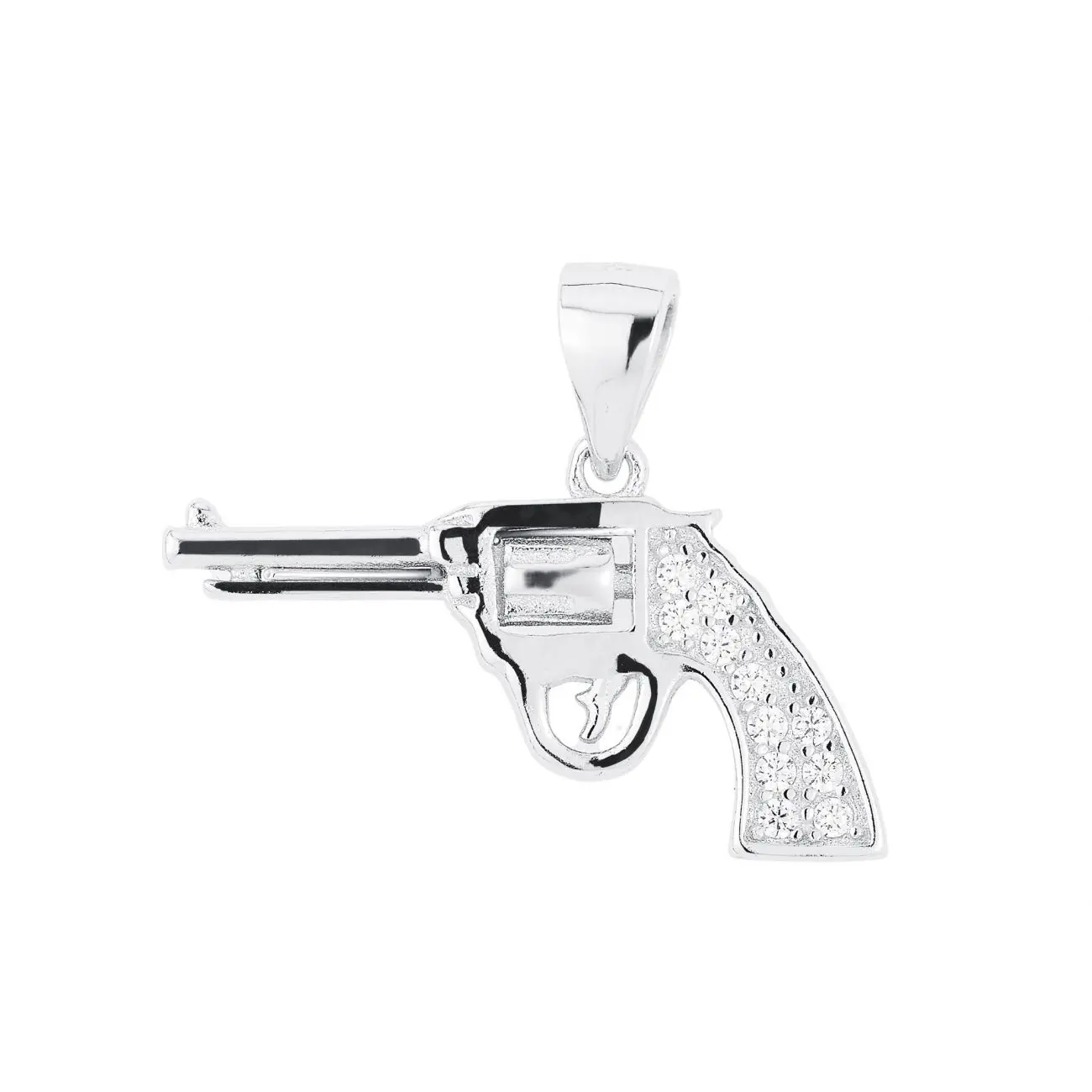 NUBIS Stříbrný přívěsek revolver - NB-4186
