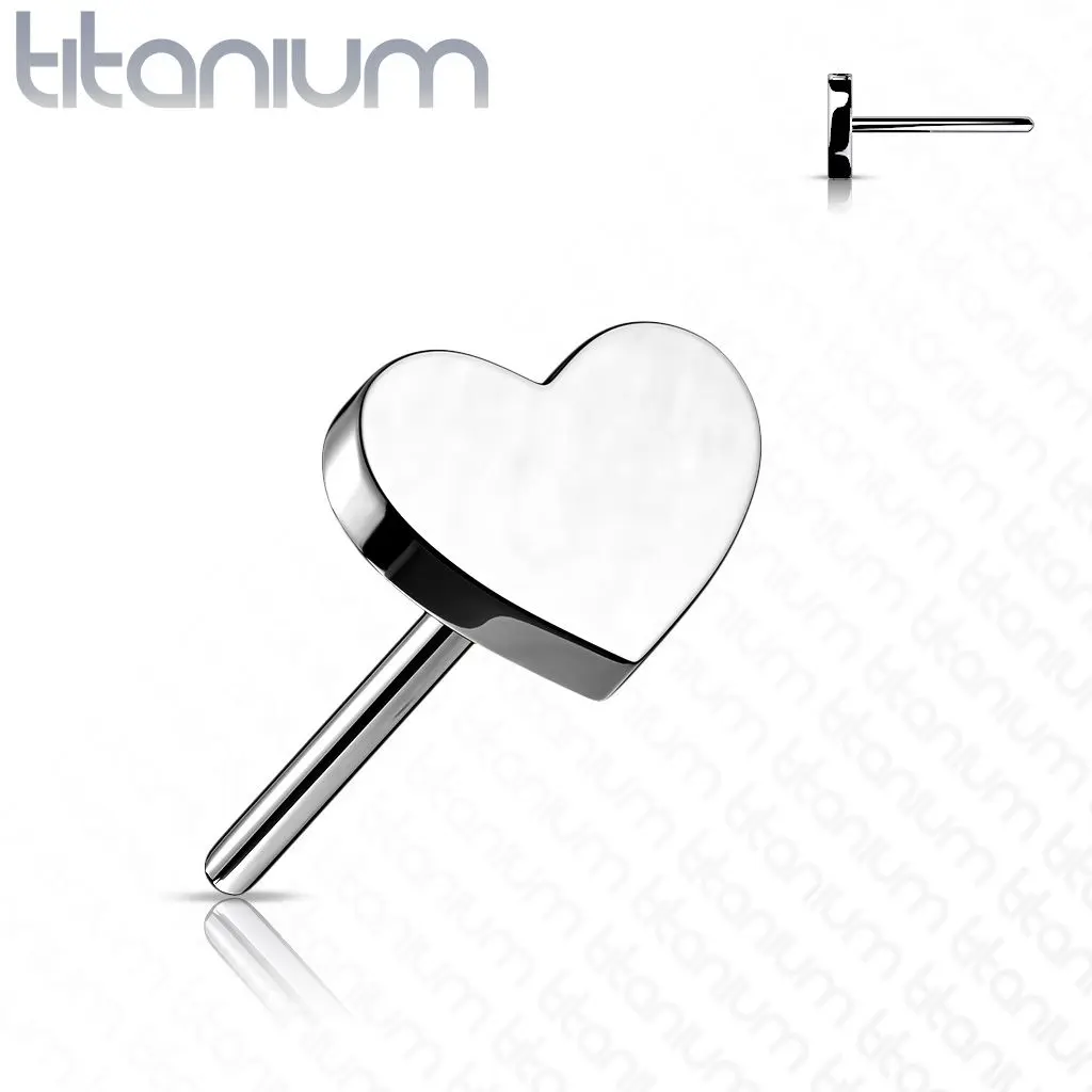 S4U Srdíčko k PUSH IN piercingu TITAN - TIT1156-TI