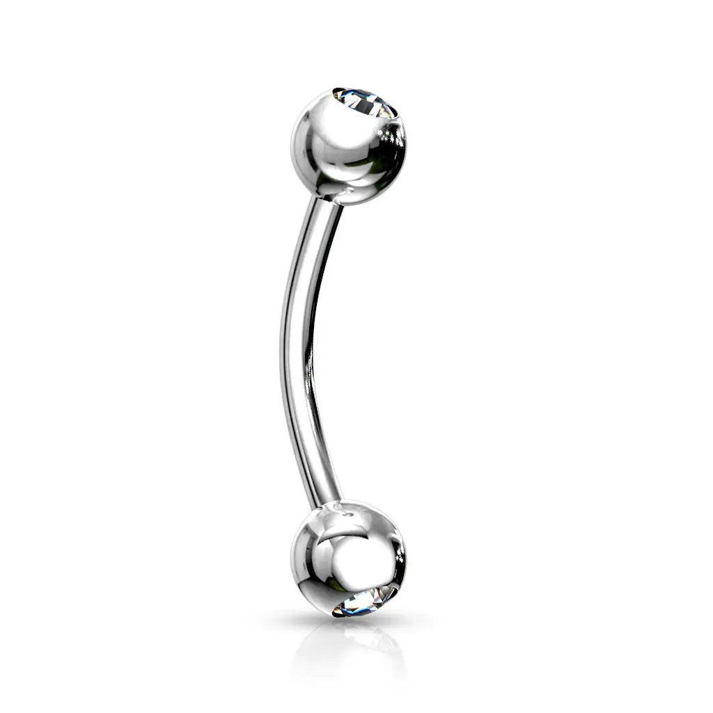 Piercing do obočí 1,2 x 8 mm (čirá) - OB01004-C