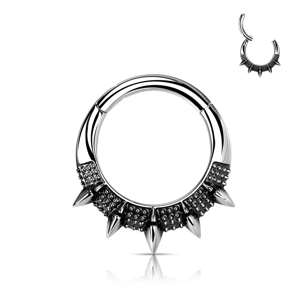 Segment kruh s hroty - helix / cartilage / tragus piercing 1,2 x 8 mm - NS0056ST-1208