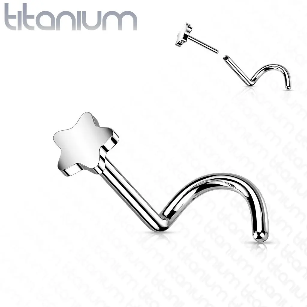 S4U PUSH IN piercing do nosu TITAN, 0,8 x 6 mm - TIT1184