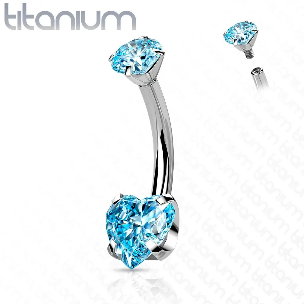 Piercing do pupíku srdíčko - TITAN