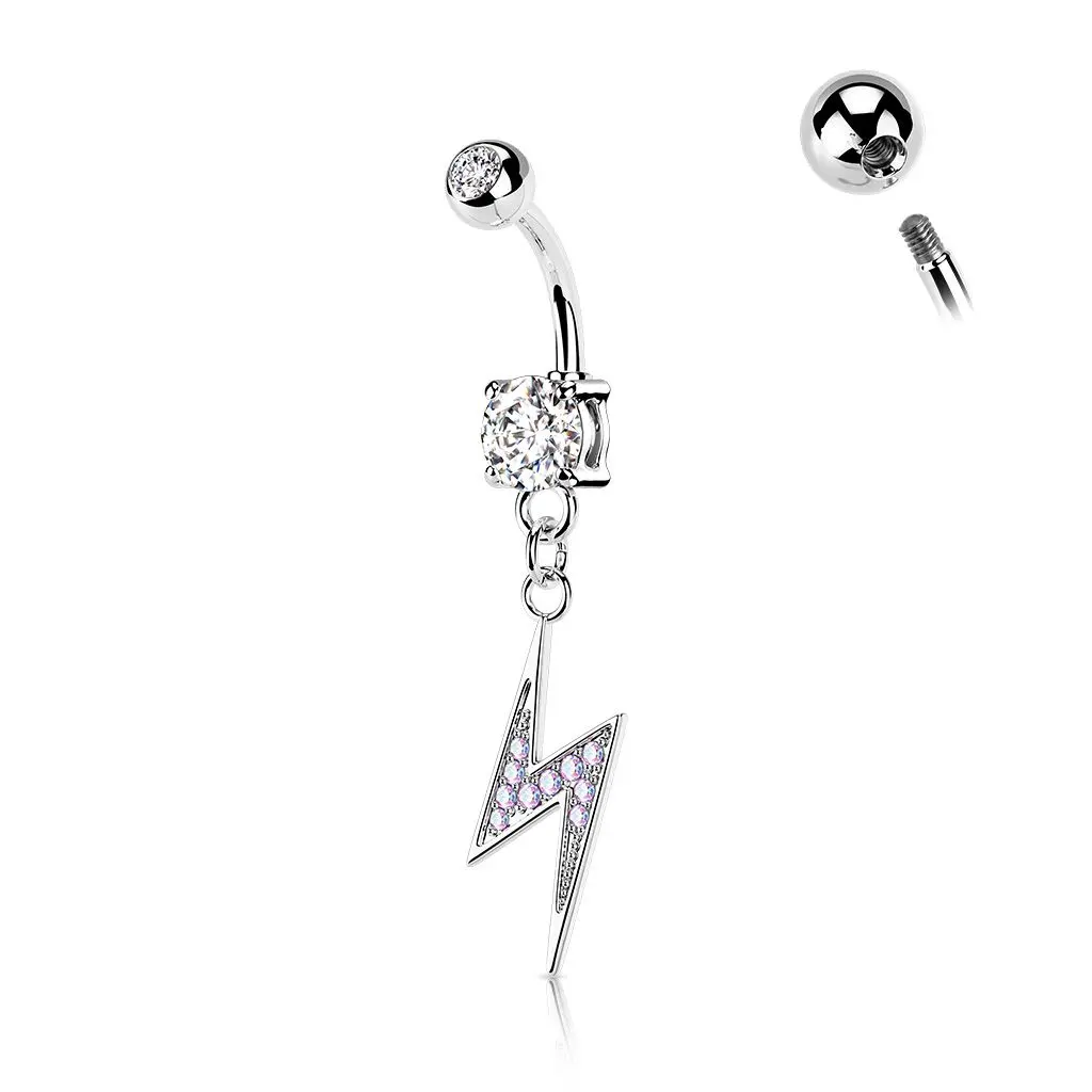 Piercing do pupíku - blesk - WP0056-ST